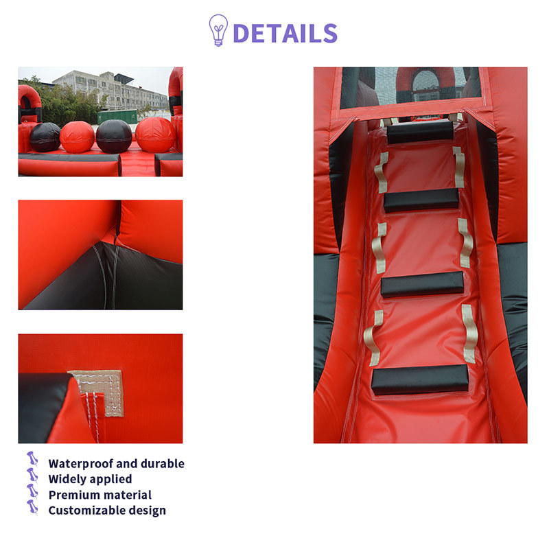 Commercial Inflatable Leaps And Bounds Big Baller Obstacle Course Jumping Ball Game For Party Rental Events
