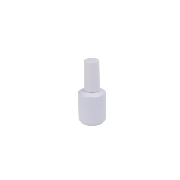white powder coating gel polish bottle thick tough coating 15ml round gel polish bottle nail polish packaging LESS MOQ