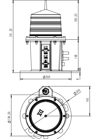 IP67 7NM Stand Alone LED Marine Lantern For Buoy Marker With GPRS Communication