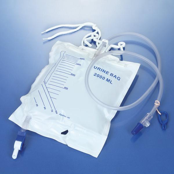 2000ml PVC Material Adult Luxury Urine Bag Urinary Drainage Bag Urine Collection Bag With Single Reversal Valve