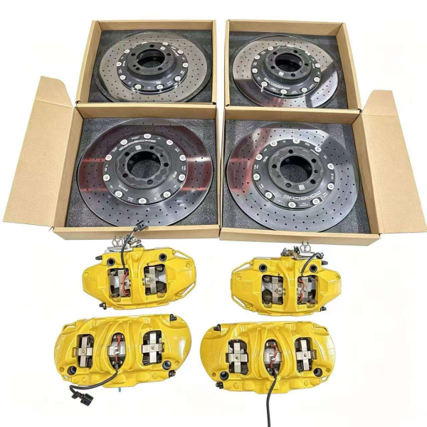 Full Vehicle Modified Brake Kit Complete Set With Calipers Rotors Pads & Braided Lines