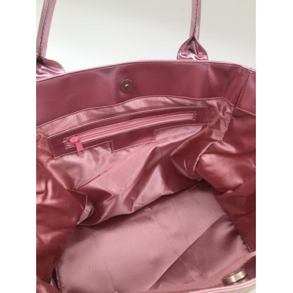 Pink Stripe 12oz Canvas Lightweight Tote Bags For Travel OEM / ODM Available