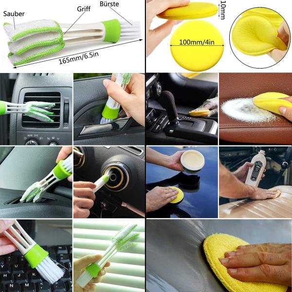 Microfibre 13pcs Car Cleaning Brushes Set With Detailing Brushes