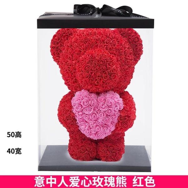 Popular and Premium wholesale Foam/PE Rose Bear For Valentines Day Gifts