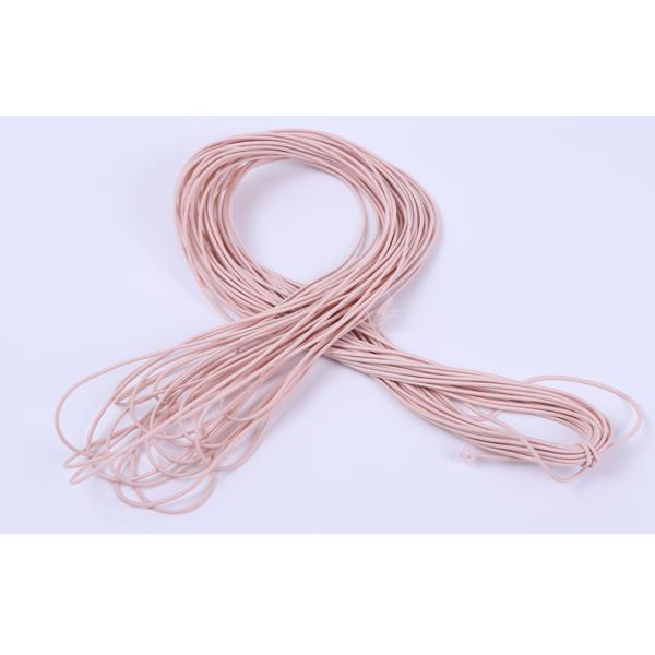 Rosado 2 mm redondo cordón elástico trenzado cuerda elástica para brazaletes