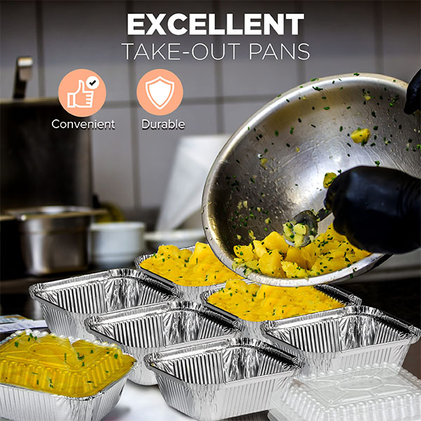 10 20 50 PCS Food Grade Disposable Small Aluminum Foil Food Containers With Lids