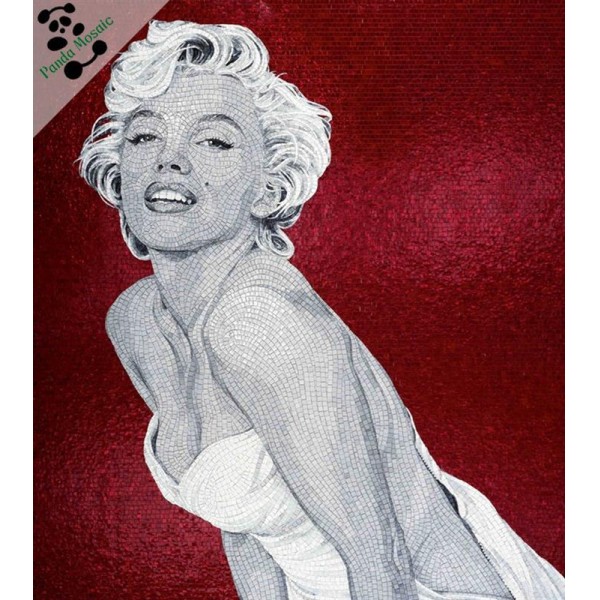 Sexy Lady Mosaic Art Glass Painting Mosaic Custom Wall Mural Mosaic Tile