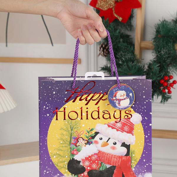 Eco Friendly Green Recycled Christmas Paper Bags Sustainable Holiday Gift Packaging Solutions
