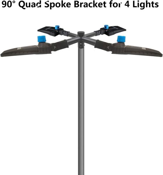 adaptador horizontal da espiga de 2.5in suporte do raio do quadrilátero de 90 graus