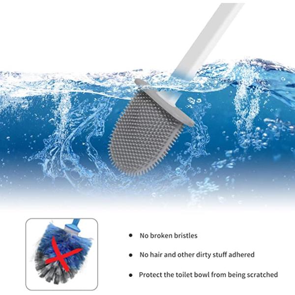 Гибкий туалет силикона 100*390 чистит плоские глубокие очищая 34cm щеткой длиной