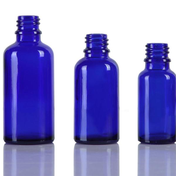 O conta-gotas de olho de vidro azul de 1 polegada 0.05mm engarrafa para o empacotamento cosmético