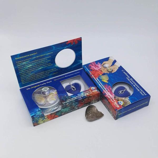 Custom Color Box Love Pearl Necklace Set Oyster Cage Pendant  Freshwater Pearl Jewelry Gift Box