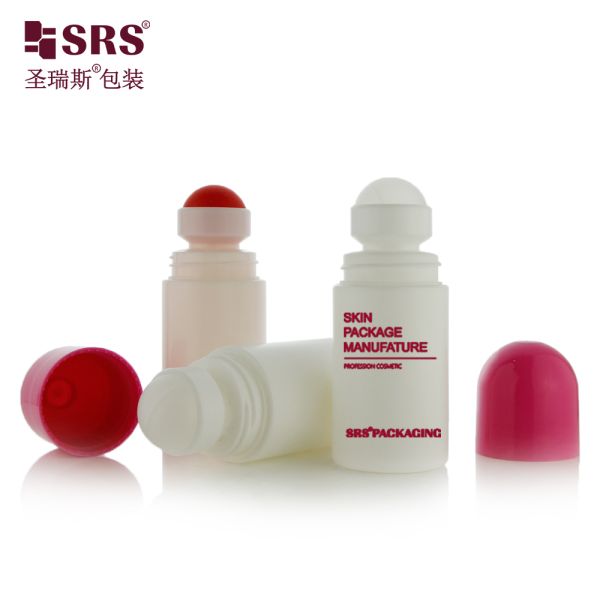 60ml 2 oz Custom Color PP PCR Eco-friendly Plastic Bottle Deodorant Roll on Packaging