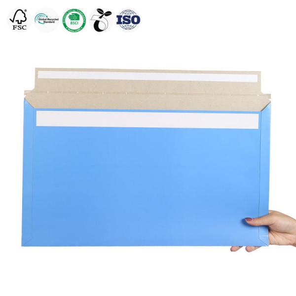 Biodegradable Cardboard Envelope Mailer Light Blue Rigid Cardboard Mailers Customized