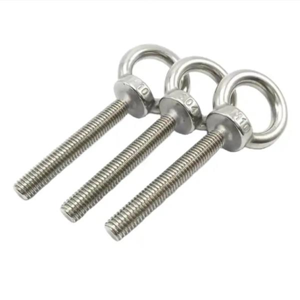 904L Stainless Steel Lifting Ring Screw Eye Bolts M8 M10 Full Thread High Quality