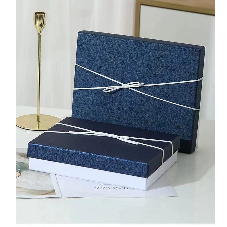 Two-Piece Rigid Gift Boxes with Elastic String Bow for Luxury Packaging
