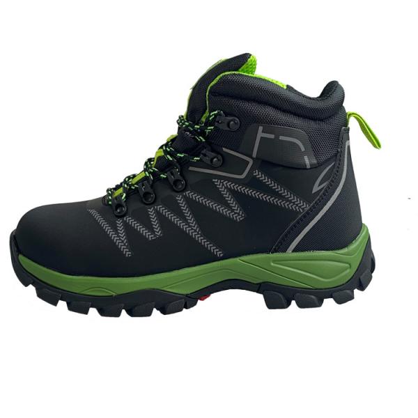 Different Sizes And Finishes Steel Toe With Metal Eyelets Safety Shoes Unisex Mid Cut High Heel Work Boots
