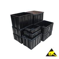 Conteneur ondulé de empaquetage composant en plastique antistatique Tray Pallet Bin Conductive Boxe d'ESD de boîte de rangement