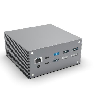 Estação de acoplagem USB C dupla 15 em 1 4k 60hz Tipo C SD 104Mb RJ45 1000M USB 3.0 para laptop