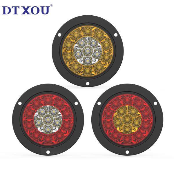 4 Inch Round  16 pcs Led Reverse Light Backup Lamp For Truck Trailer Boat Yacht 12v 24v