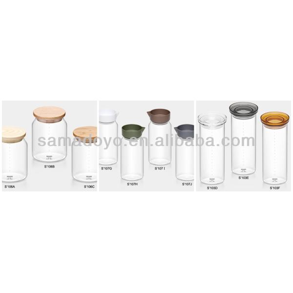 High Borosilicate Glass 2 Gallon Glass Canister Bamboo Lid Dried Fruit Coffee Storage