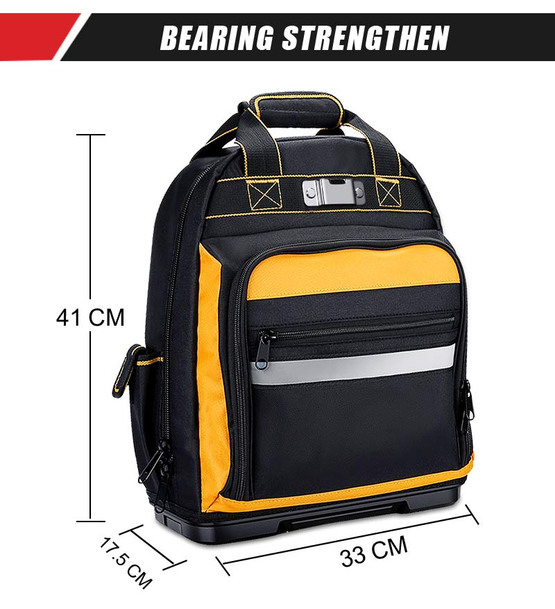 Latest Design Multi-Purpose Functional Durable Hard Base Custom Heavy Duty  Electricians Tool Bag Backpack
