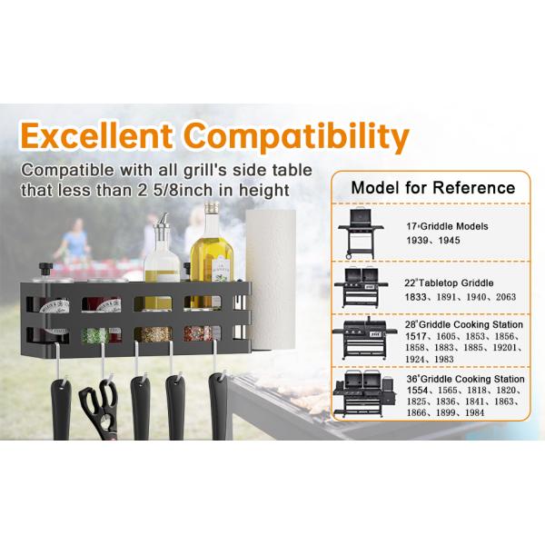 Грилл-кадди для Blackstone 28/36/22/17 дюймов Универсальный барбекю-грилл-кадди для наружного гриля с бумажным держателем для полотенцев и 9 
