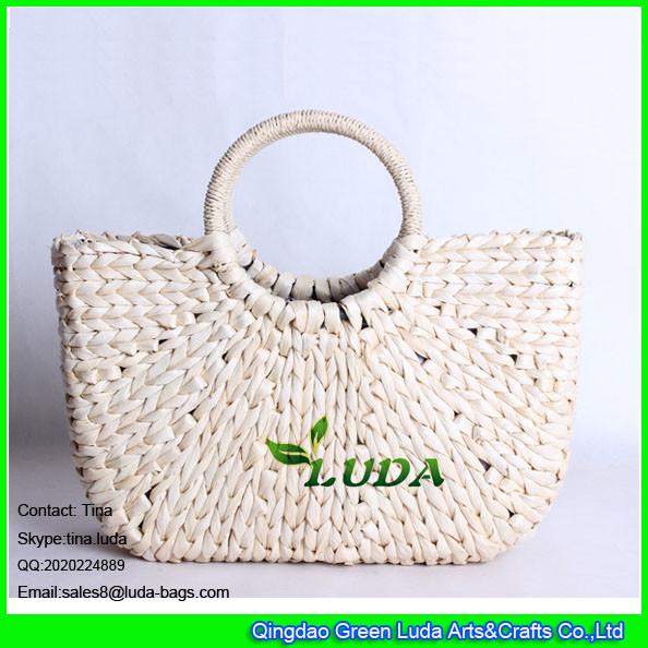 LDYP-027 macrame women hobo handbags cornhusk natural straw beach bag