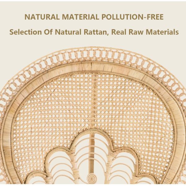 Wooden Rattan Arm Chair Outdoor Wicker Peacock Furniture