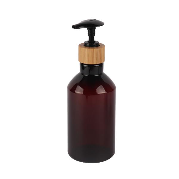 7oz 10oz 16oz Cosmetic Lotion Bottle Refillable Amber Slanted Shoulder PET Lotion Bottle