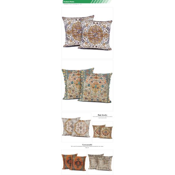 High Density Foam Custom Nordic Style Pillow Embroidered Home Decor Cushion Cover Blank 9 Panel Photo Polyester