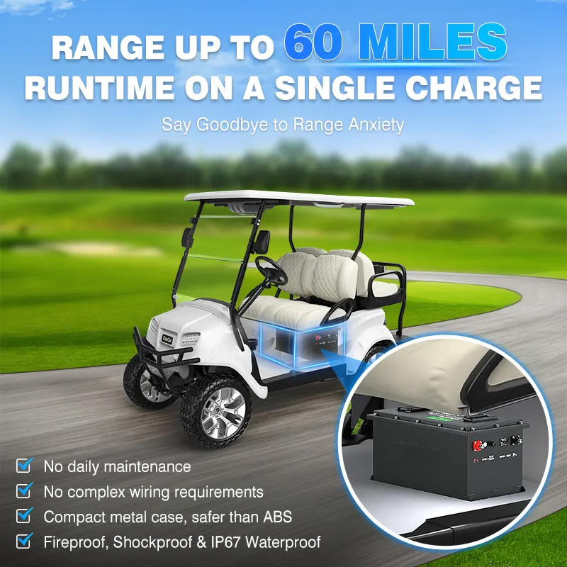 48V 105Ah 60V150ah Golf Carts Lithium Battery LiFePO4 battery for Electric Tricycle Rickshaw