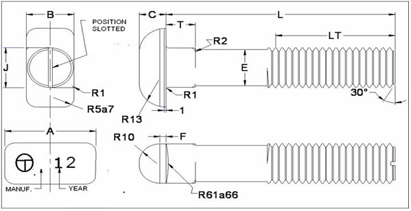 GV Railway inspecionado, aço carbono preto do parafuso do parafuso 40Cr da junção do trilho