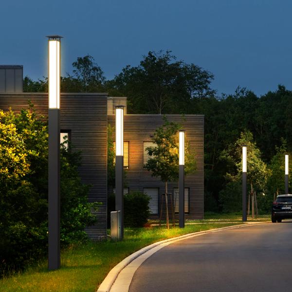 30w 45W Ultra Bright Led Solar Garden Lights Square Courtyard Lamp 1.5-4m