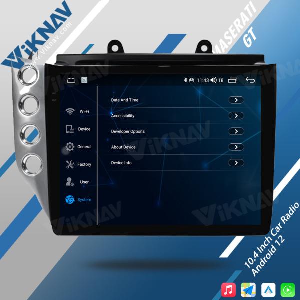 10.4 polegadas Wi-Fi 4G Car Radio Sistema estéreo para Maserati GT GranTurismo 2007-2017