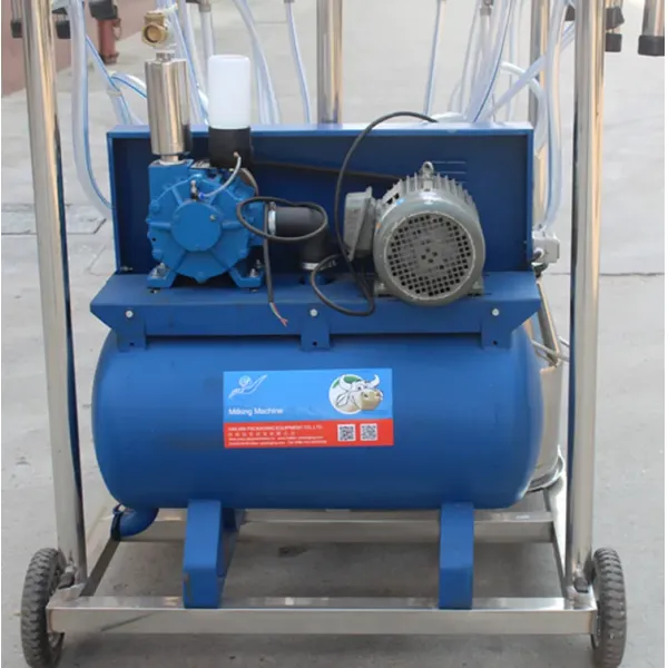 Four Bucket Mobile Vacuum Pump Milking Machine with 60:40 Pulsation Ratio and 380V-50Hz Power for Cows