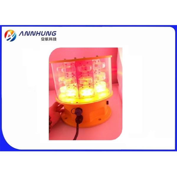 Red And White Dual Aeronautical Obstruction Light , Medium Intensity Aircraft