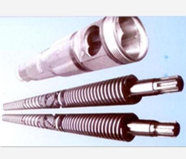 Small Conical Twin Screw Barrel For Plastic Extrusion Machine Alloy Hardness HRC55-62