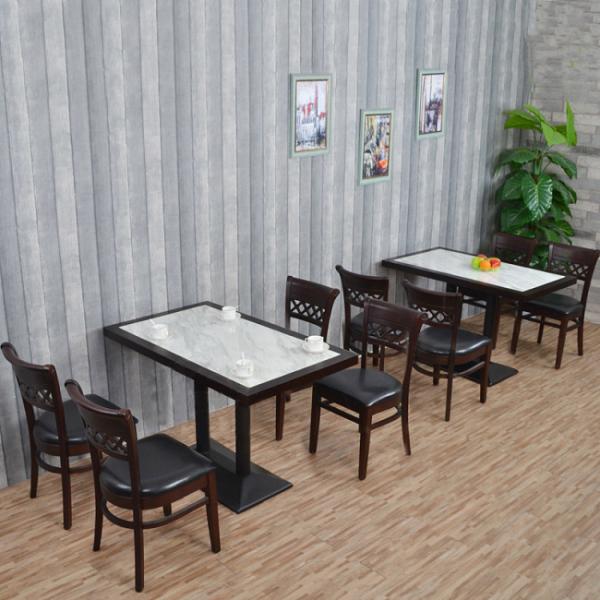 4 чугун древесины 4фт*2фт Инсет обеденного стола ресторана мест роскошных мраморных