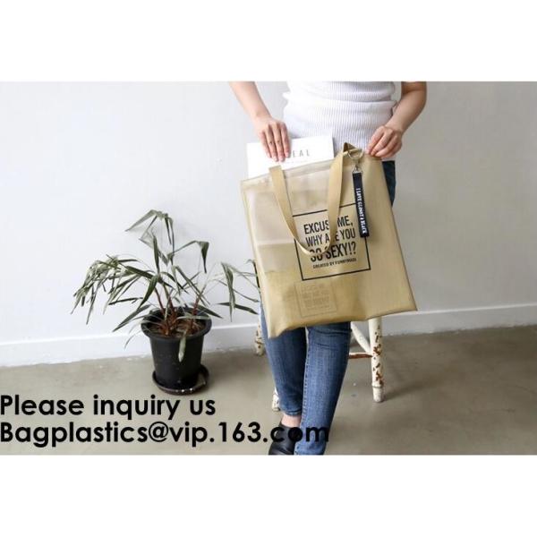 Outdoor Polyester Mesh Beach Tote bag,Mesh Beach Bag Travel Folding Bag Large Tote Storage Bag for Women, bagease, pack