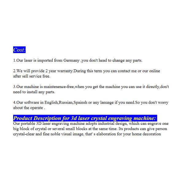 Laser Engraver Equipment 3D Crystal Laser Inner Engraving Machine