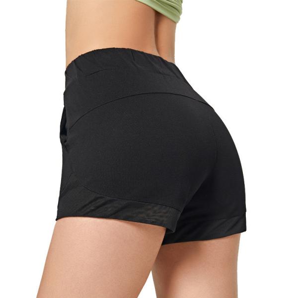 Short respirável de corrida da ioga do short de Custom Logo Women Anti Wrinkle Soft do fabricante da fábrica do Oem com bolsos