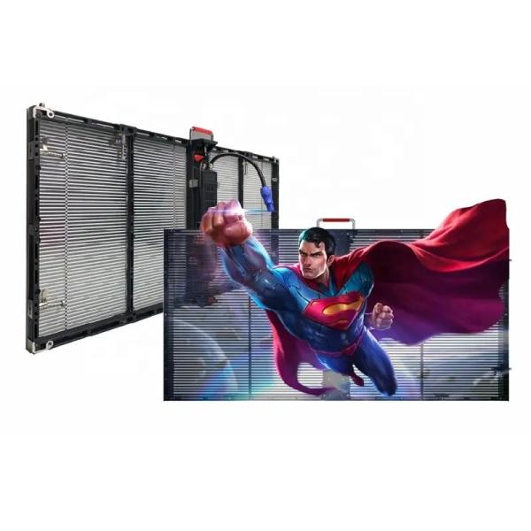 Grelha de caixa Ecrã de filme transparente Autoaderente Publicidade LED Grelha de exibição