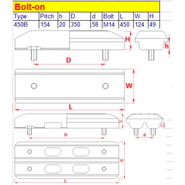 Komatsu Pc78 Bolt On Rubber Track Pads