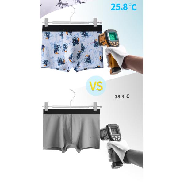 Cotton Breathable Mens Boxer Briefs Underwear Polyester Fabric Panties