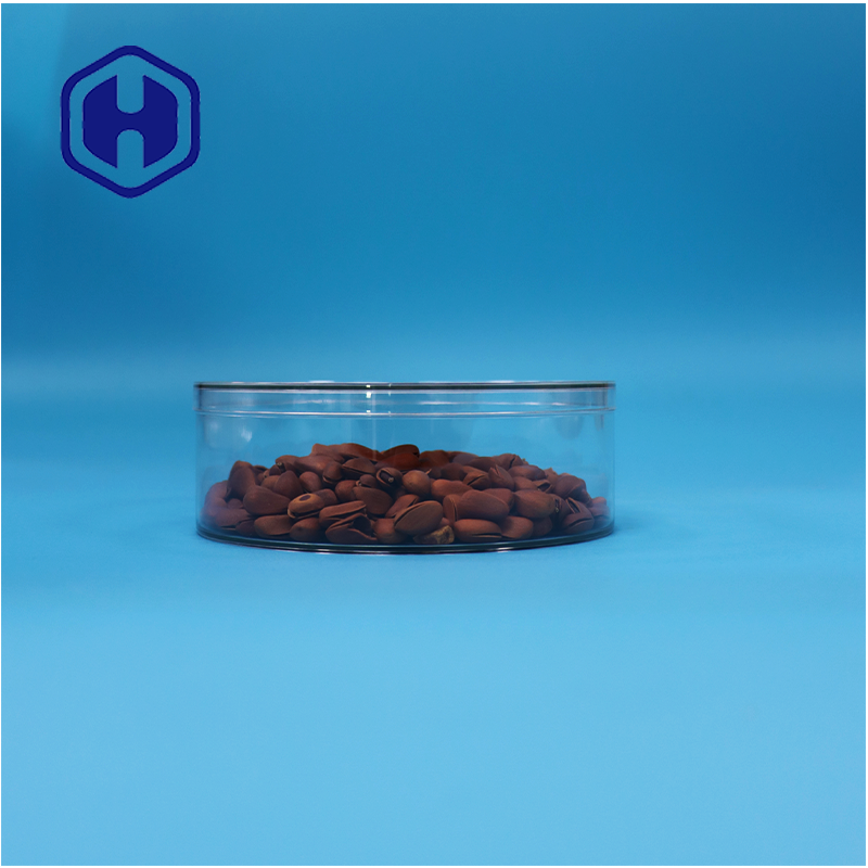 Bpa Free Clear PET Plastic Dried Fruit Pistachio Containers Transparent Flat Lids