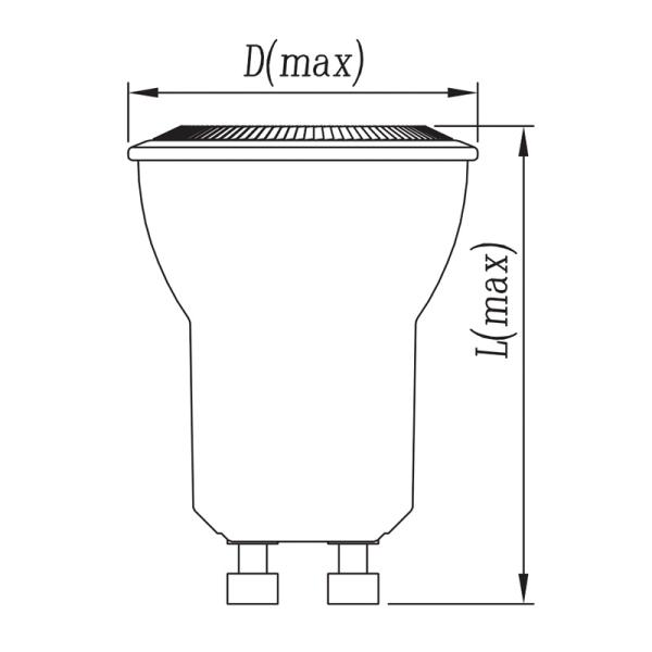 Home Office LED Light Source MR11 GU10 4W 35mm Dia Spot Light 36D Beam Angle 12V/85-240V