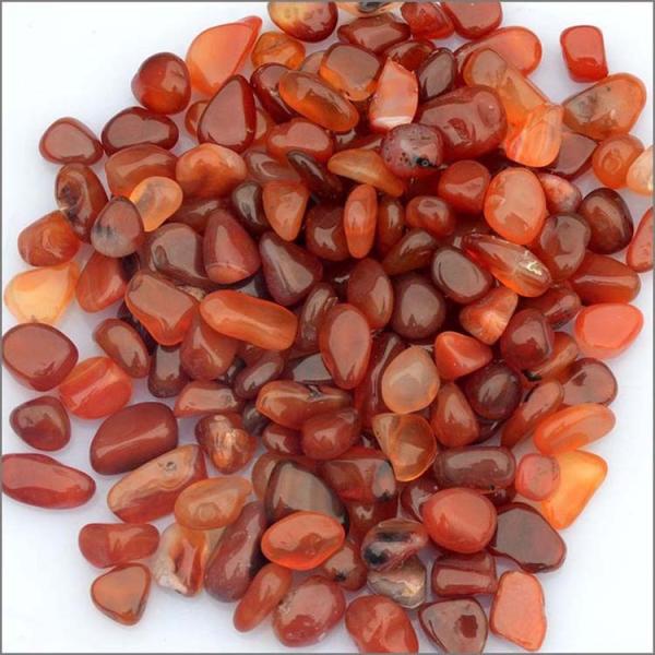 Polished Natural Crystal Red Agate Carnelian Tumble Gravel Stones for Feng Shui