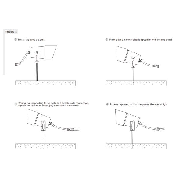 Светодиодный шпик свет IP65 водонепроницаемый светодиодный наружный ландшафтный свет 3W Алюминиевый светодиодный наружный светодиодный свет