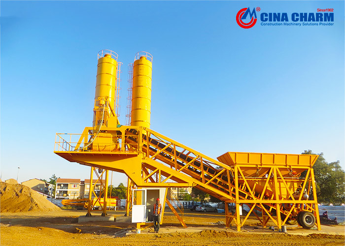 Precast влажный портативный конкретный завод готового смешивания смешивая завода 0.75m3 конкретный дозируя
